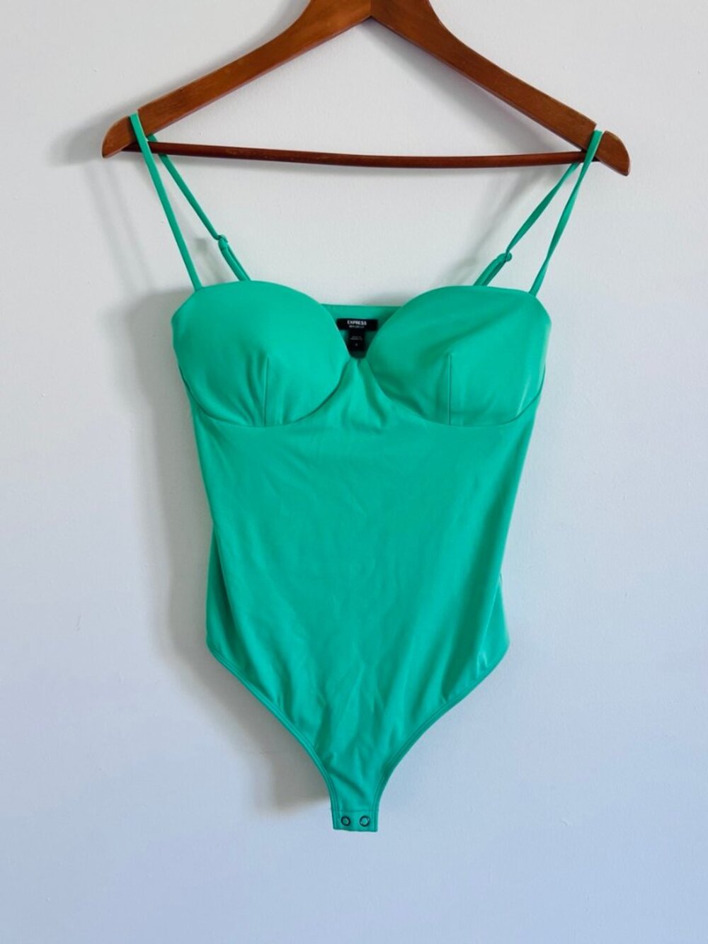 Express Emerald Green Bustier Corset Bodysuit • Going Out Y2K Top